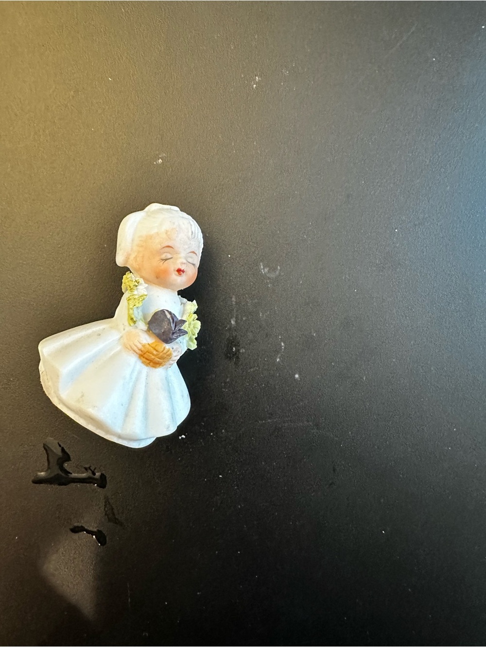vtg NAPCO flower girl of the month bone china MCM retro figurine Japan Taiwan